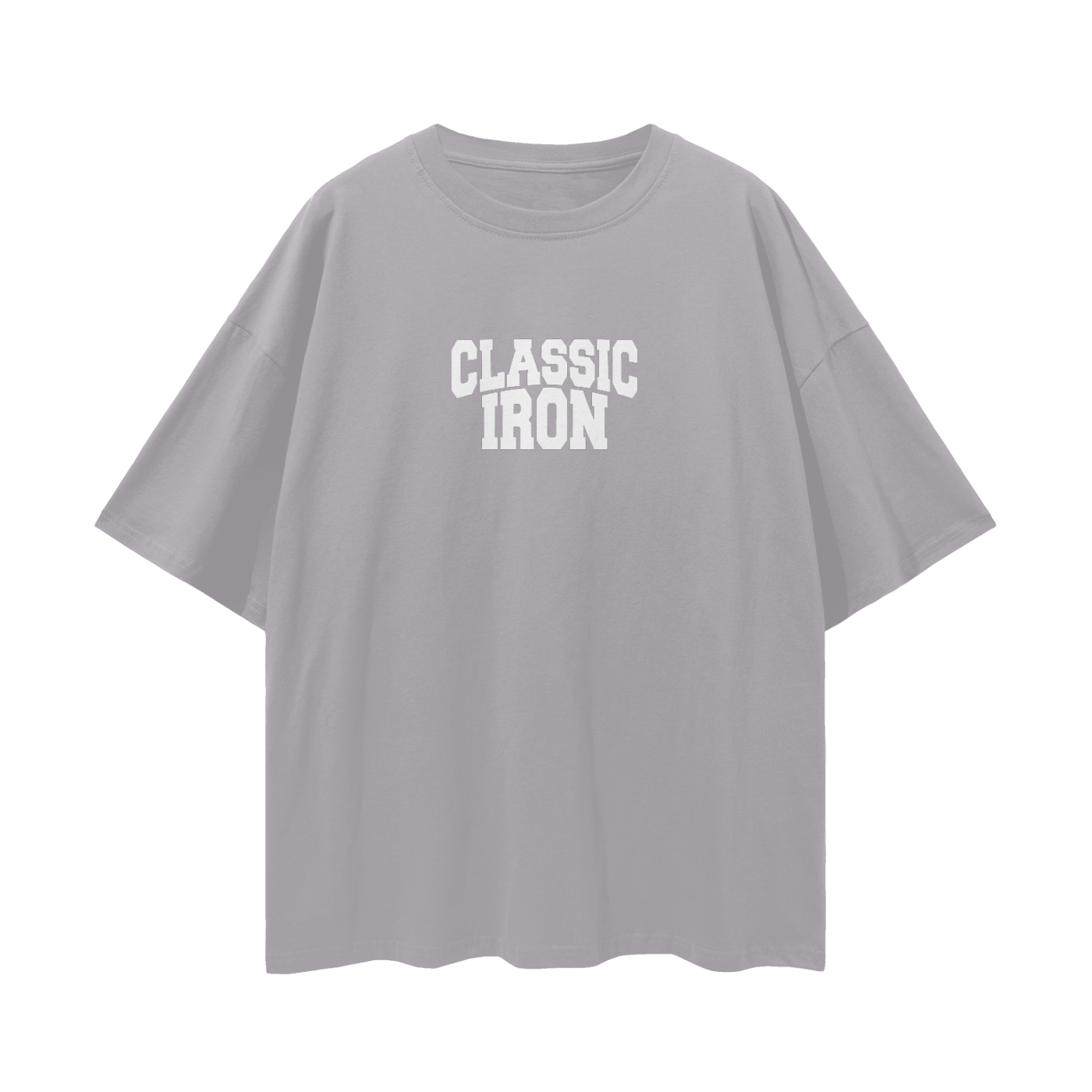 Classic Iron Streetwear Loose Drop Shoulder T-Shirt