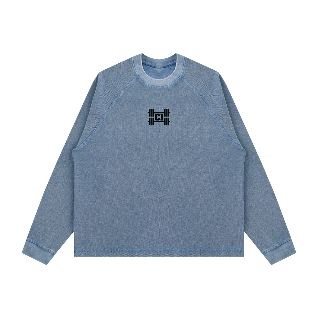 CI Vintage Wash Boxy  Waffle Shirt