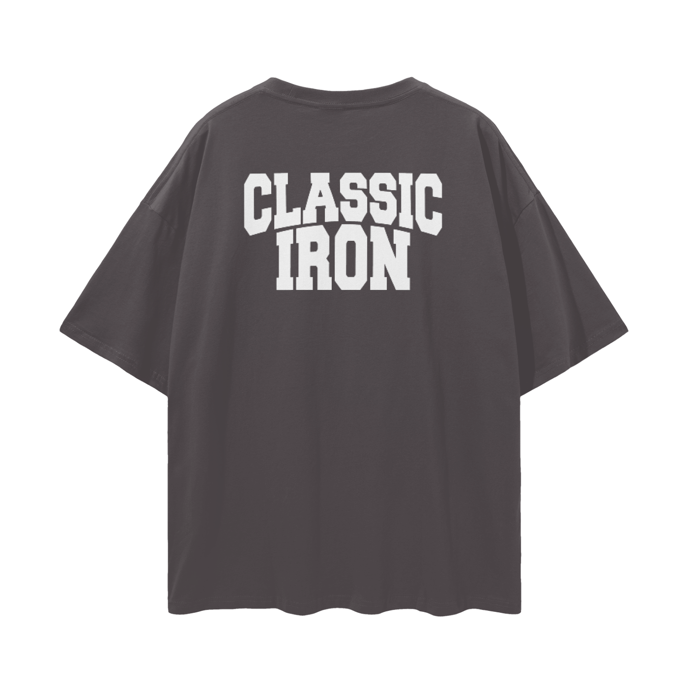 Classic Iron Streetwear Loose Drop Shoulder T-Shirt