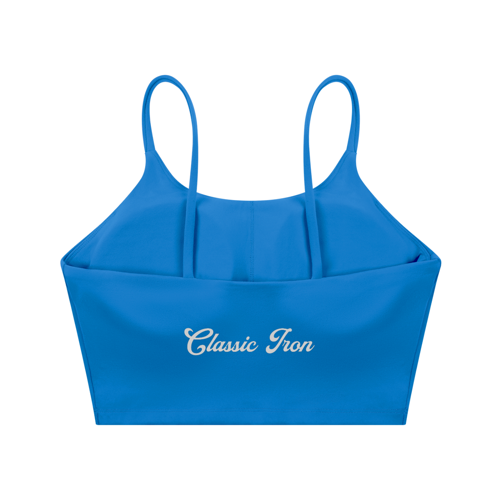 Cursive Spaghetti Strap Yoga Sports Bra