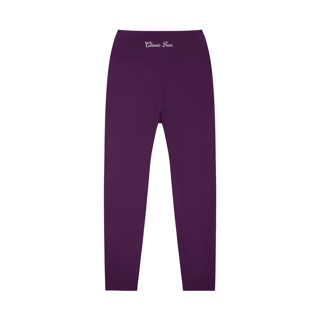Cursive High-Waisted Yoga Leggings
