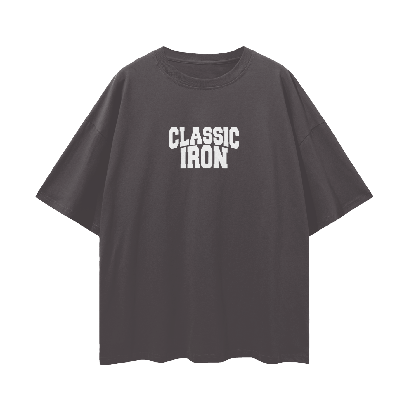 Classic Iron Streetwear Loose Drop Shoulder T-Shirt