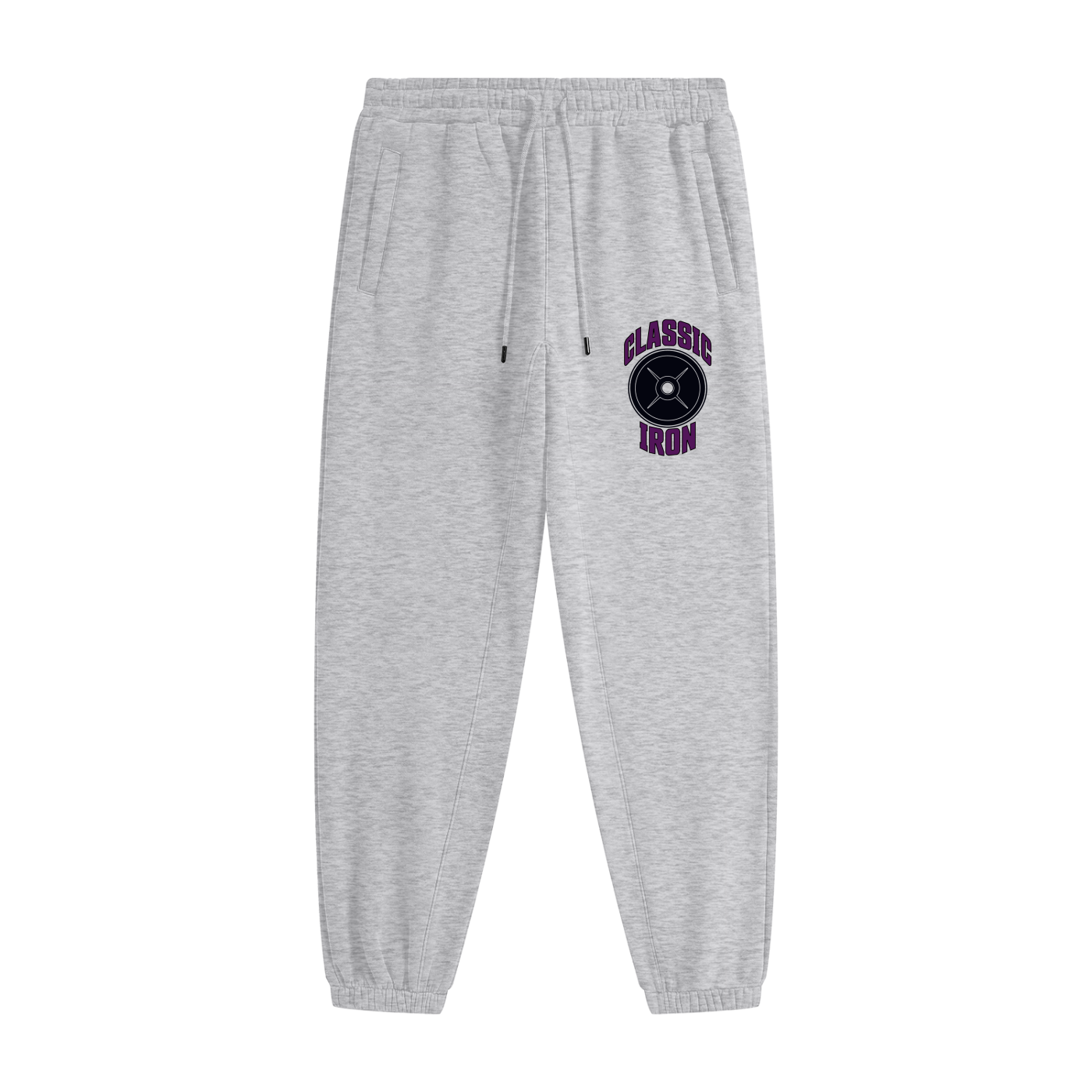 Emblem Unisex Heavyweight Fleece Joggers Purple