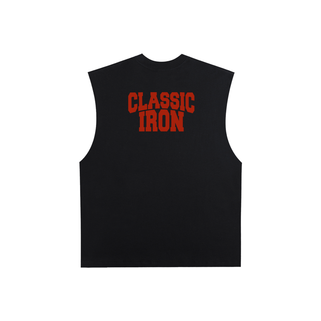 Classic Iron Raw Edge Cotton Tank Top