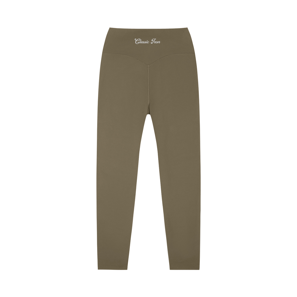 Cursive High-Waisted Yoga Leggings