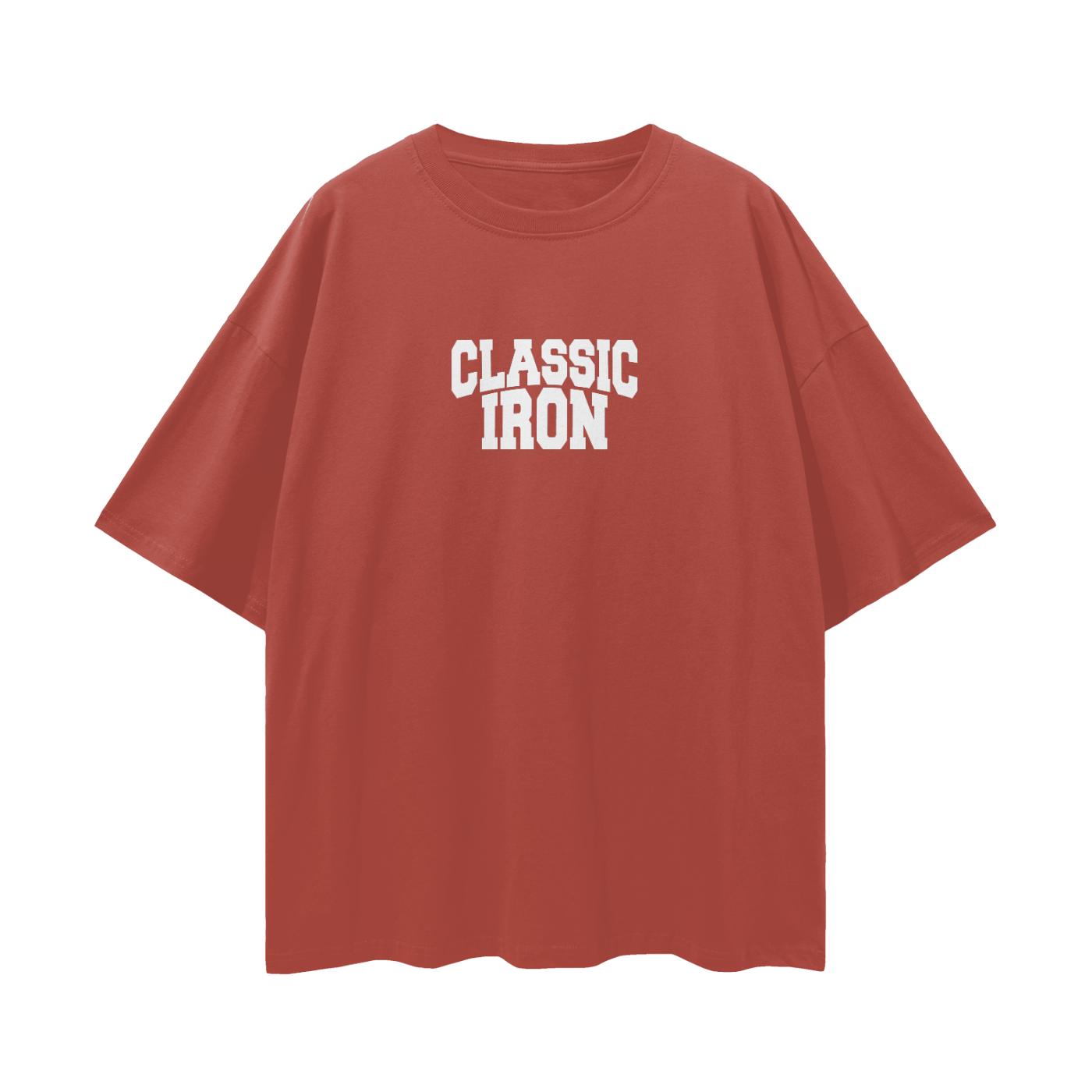 Classic Iron Streetwear Loose Drop Shoulder T-Shirt