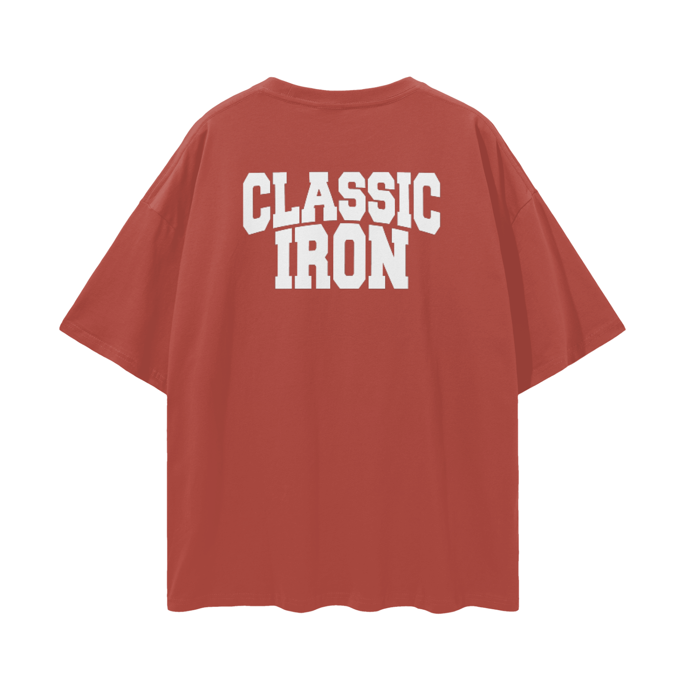 Classic Iron Streetwear Loose Drop Shoulder T-Shirt