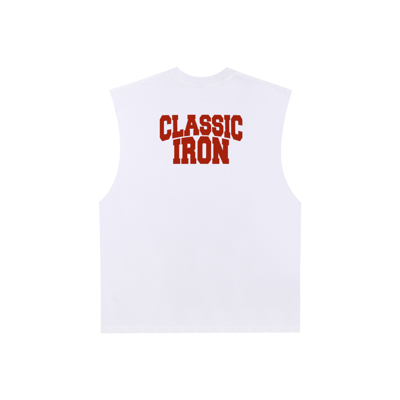 Classic Iron Raw Edge Cotton Tank Top