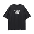 Classic Iron Streetwear Loose Drop Shoulder T-Shirt