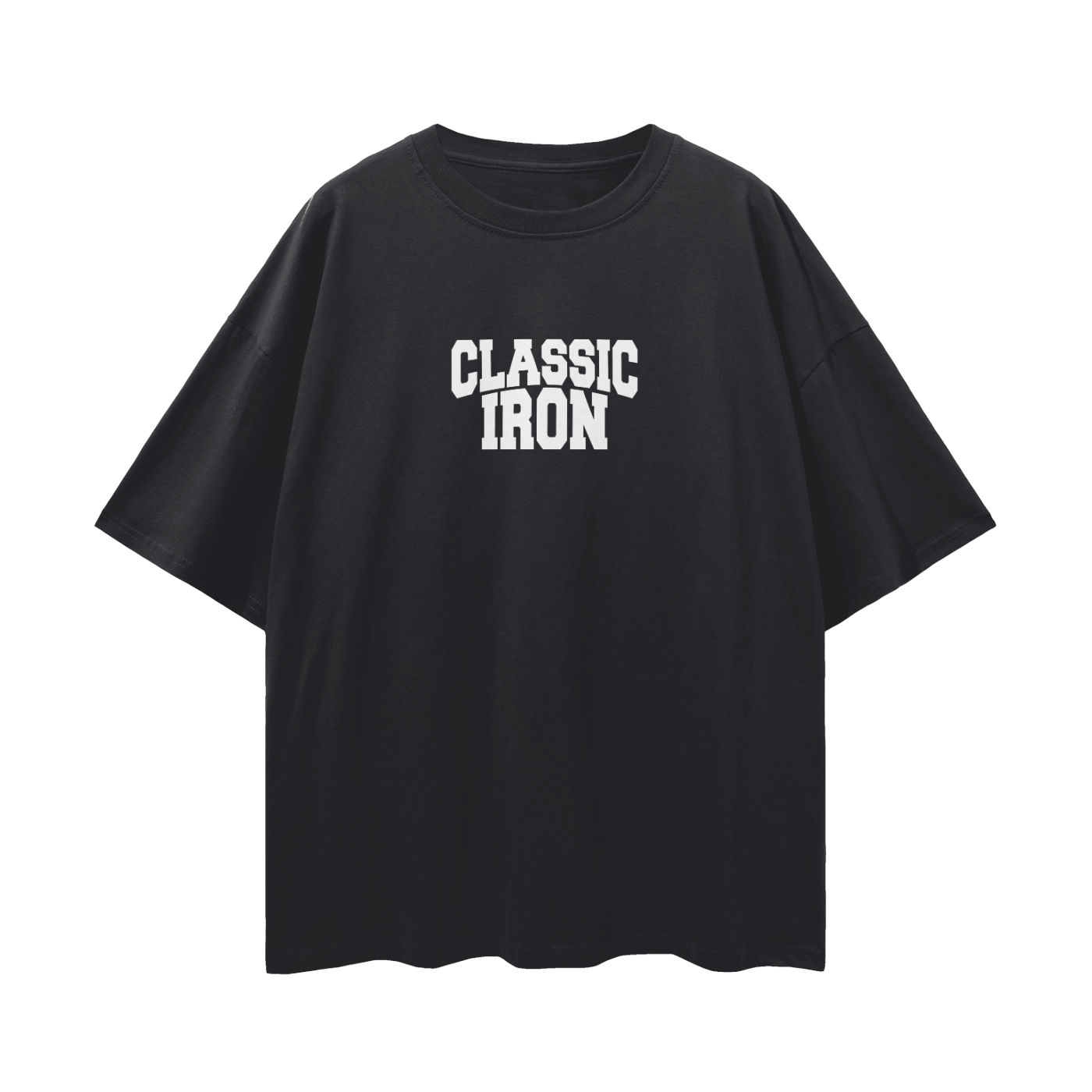 Classic Iron Streetwear Loose Drop Shoulder T-Shirt