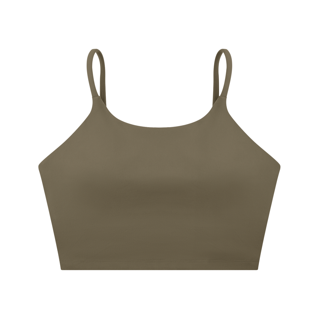 Cursive Spaghetti Strap Yoga Sports Bra