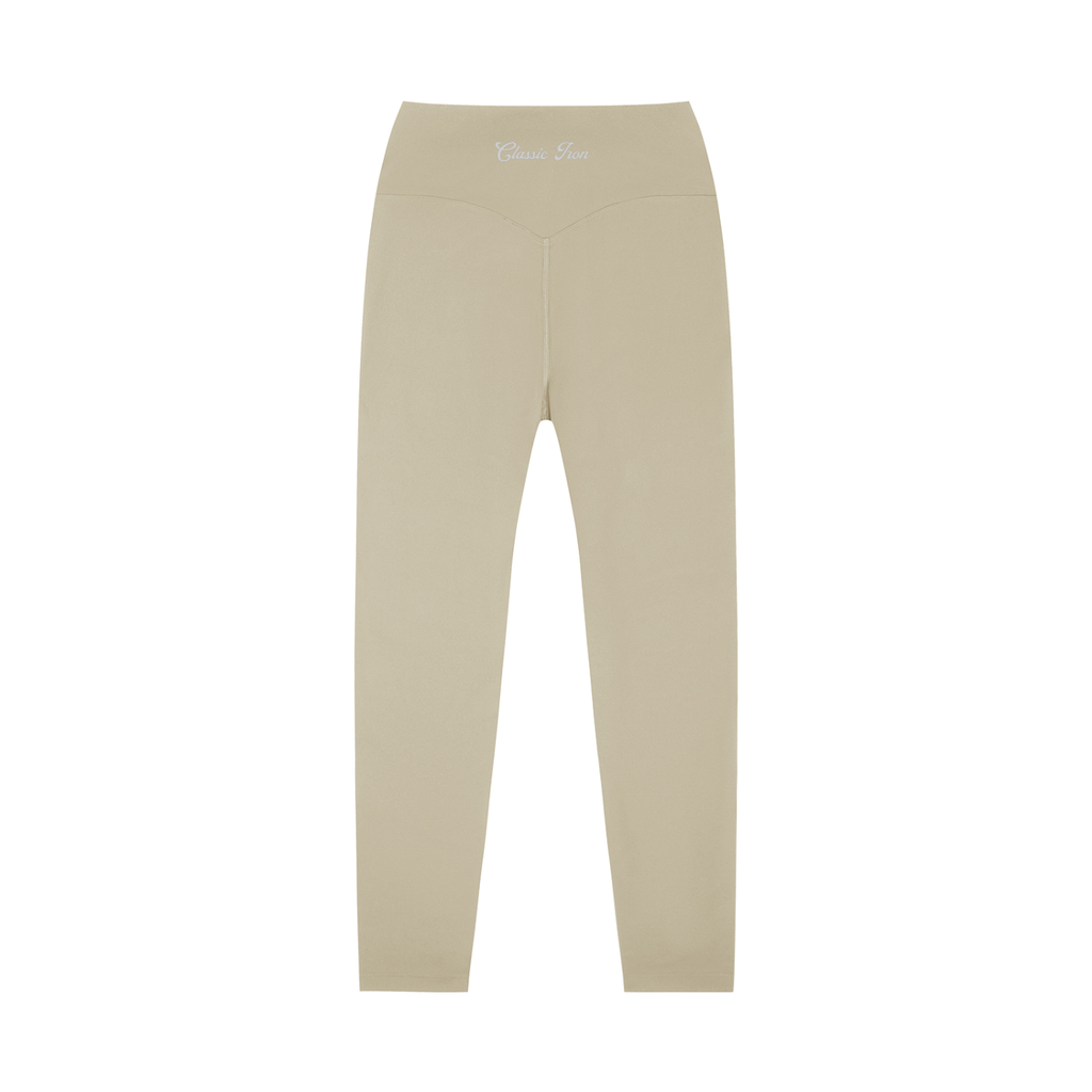 Cursive High-Waisted Yoga Leggings