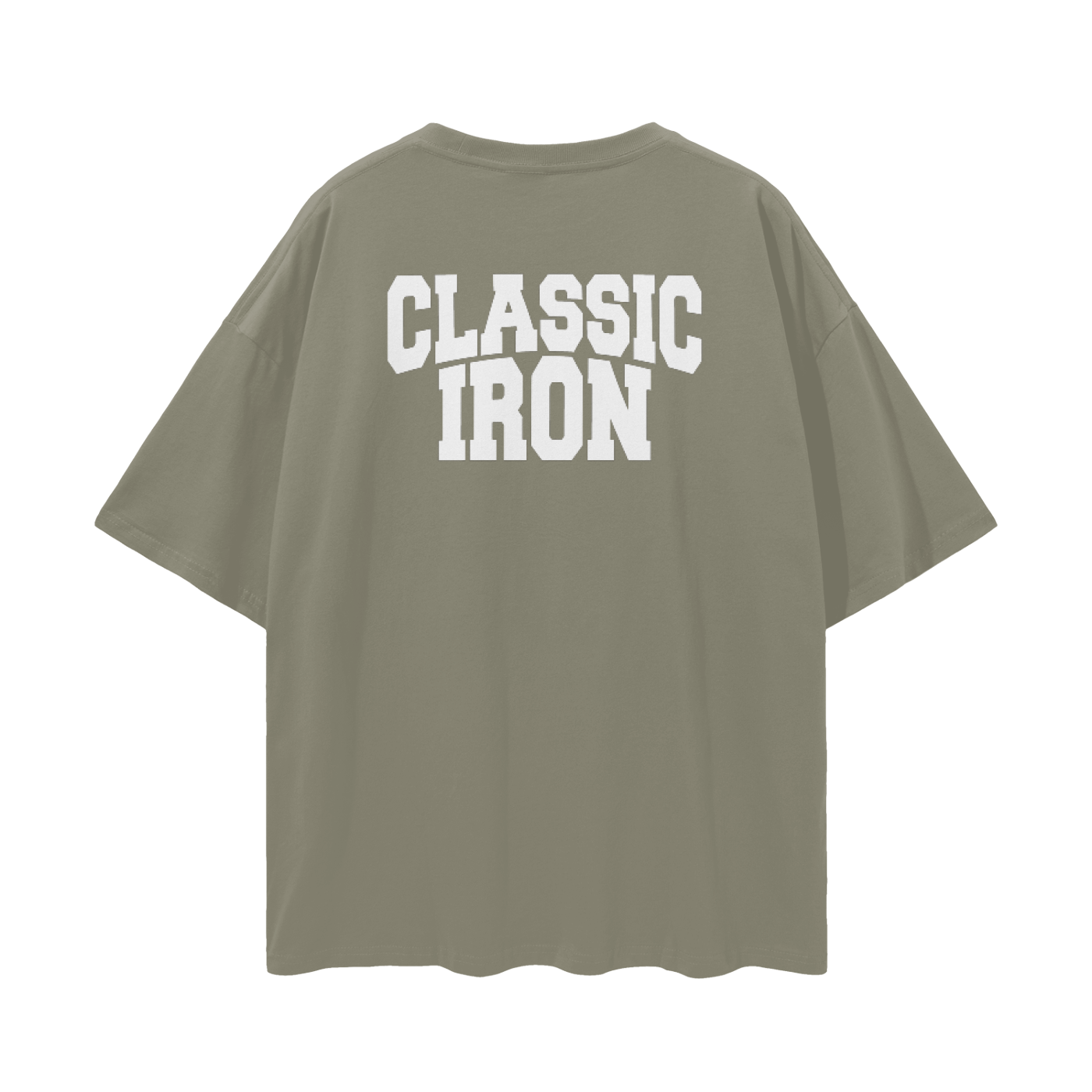 Classic Iron Streetwear Loose Drop Shoulder T-Shirt