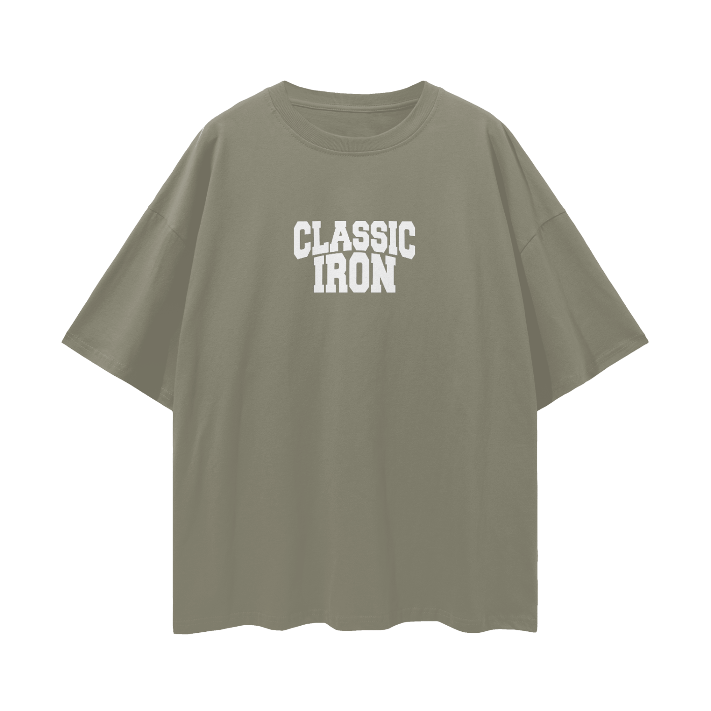 Classic Iron Streetwear Loose Drop Shoulder T-Shirt