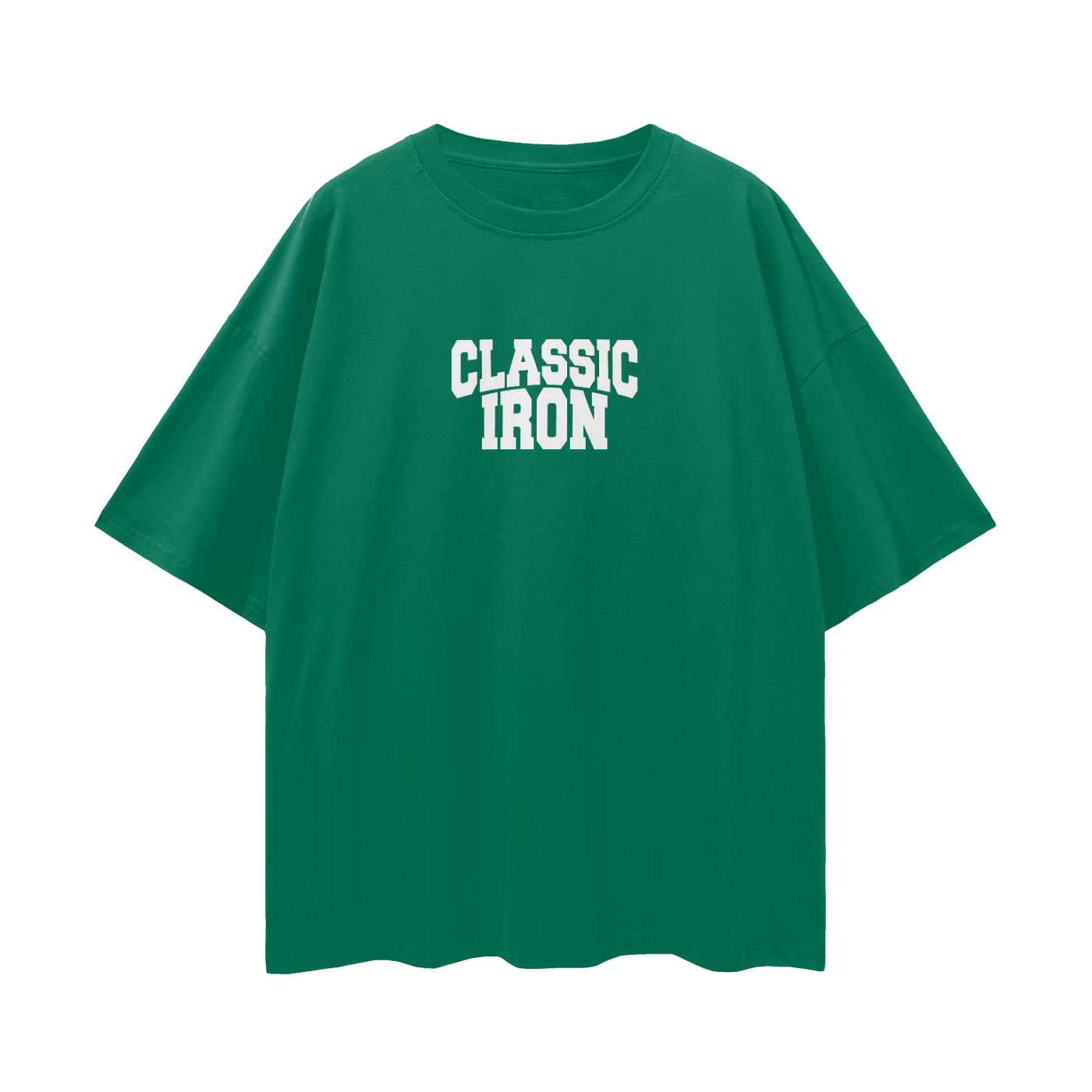 Classic Iron Streetwear Loose Drop Shoulder T-Shirt