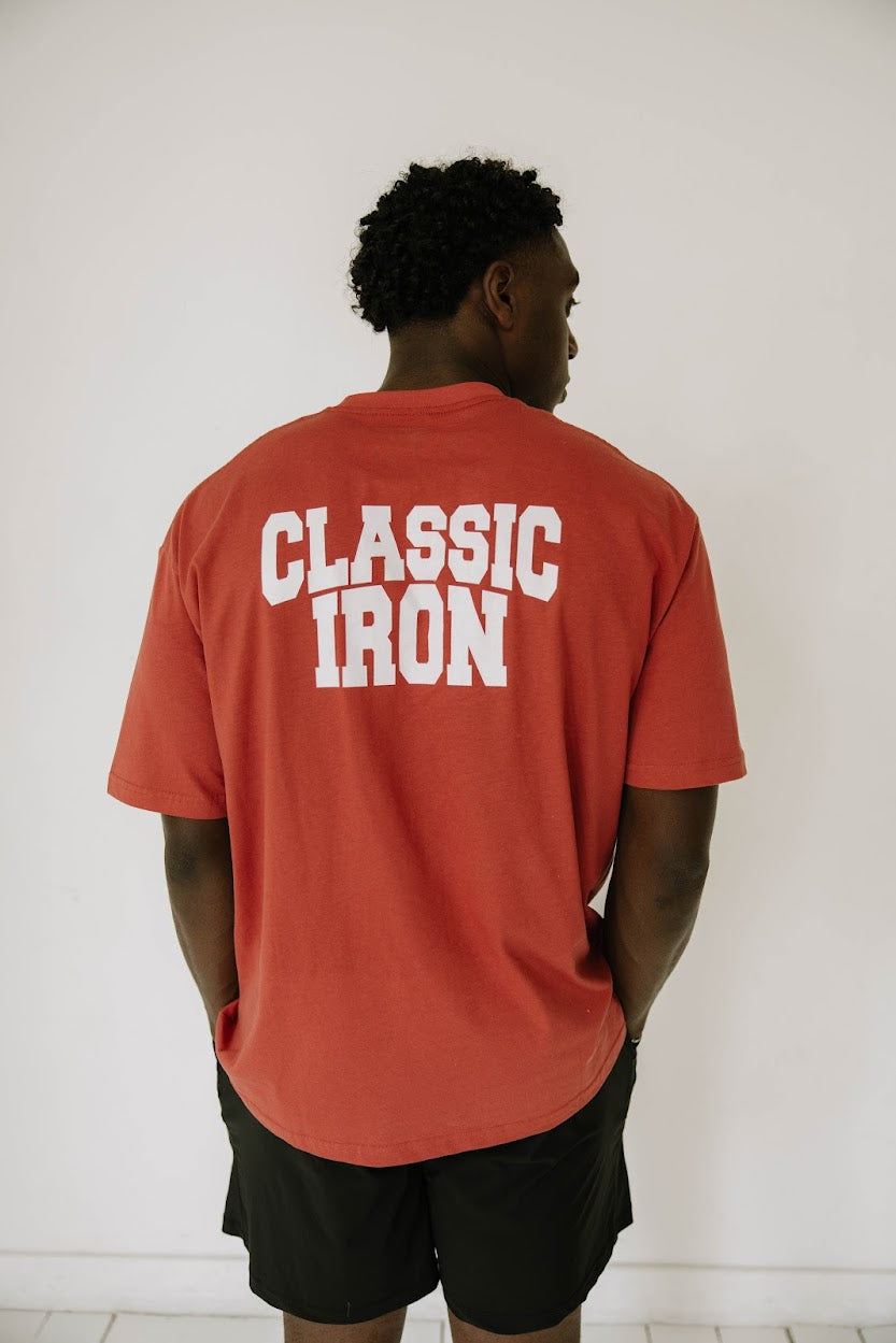 Classic Iron Streetwear Loose Drop Shoulder T-Shirt