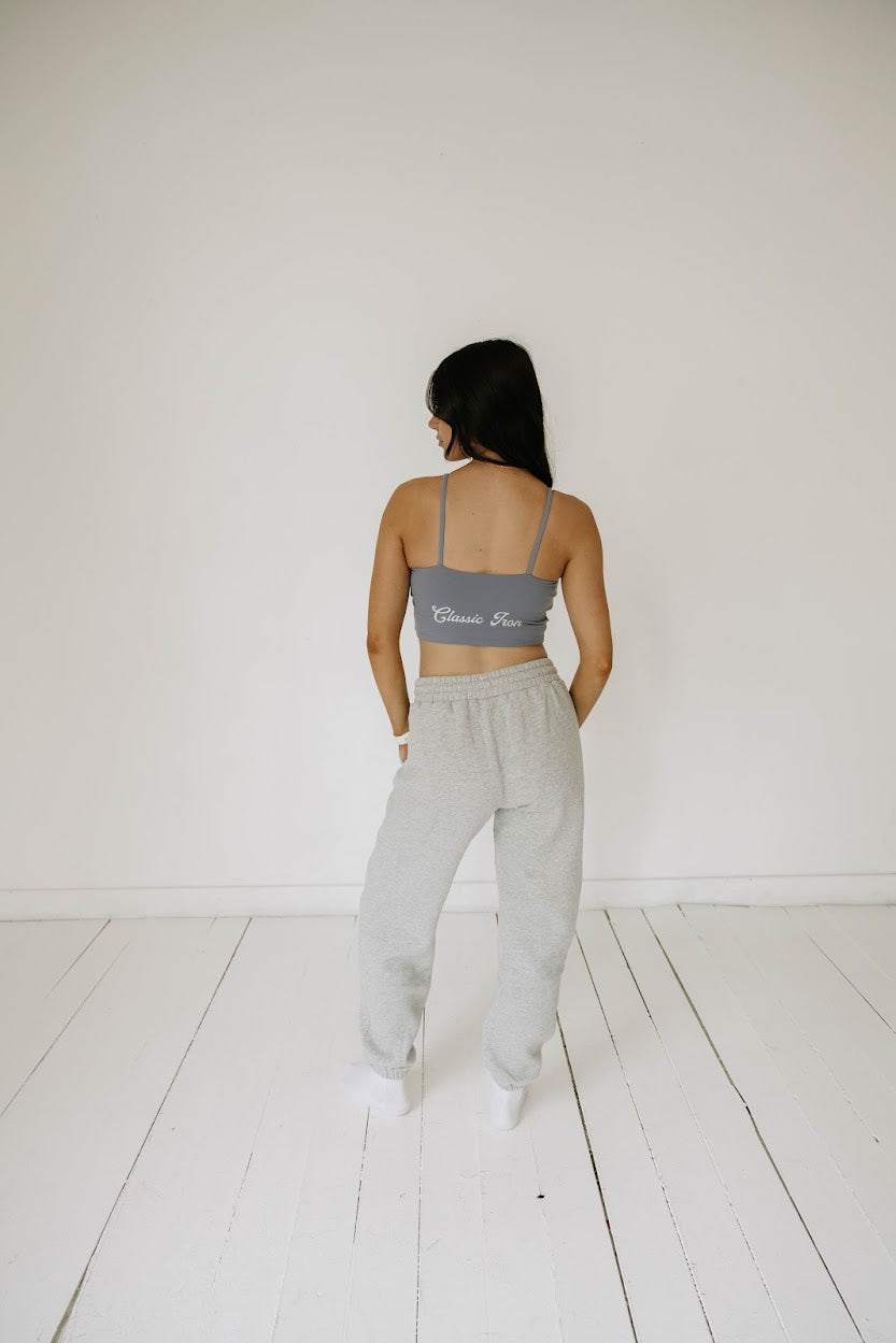 Cursive Spaghetti Strap Yoga Sports Bra