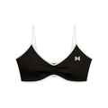 CI Women's Color Block Ruched V-Neck Sports Bra