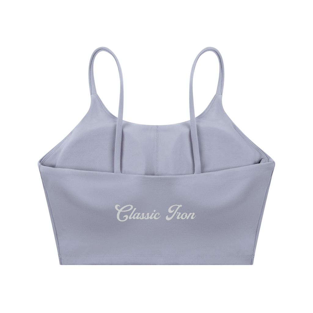 Cursive Spaghetti Strap Yoga Sports Bra