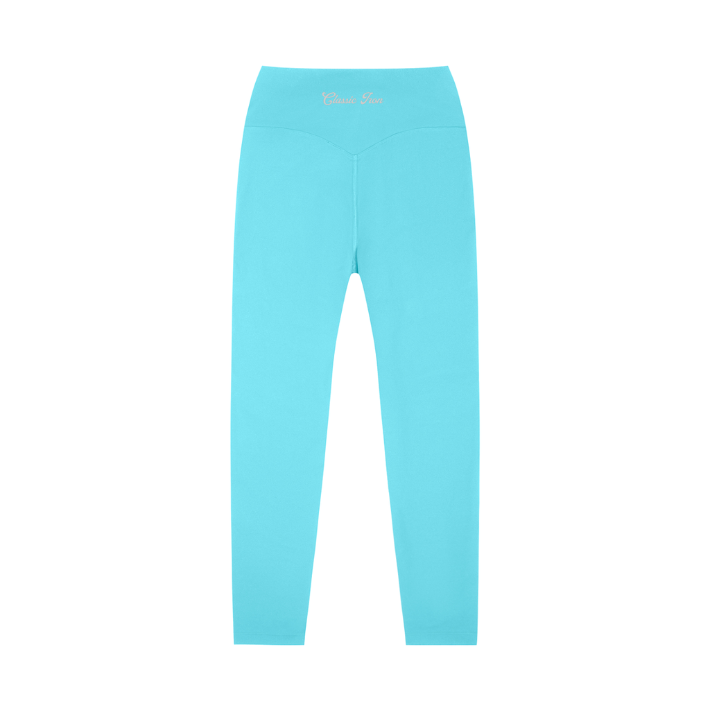 Cursive High-Waisted Yoga Leggings