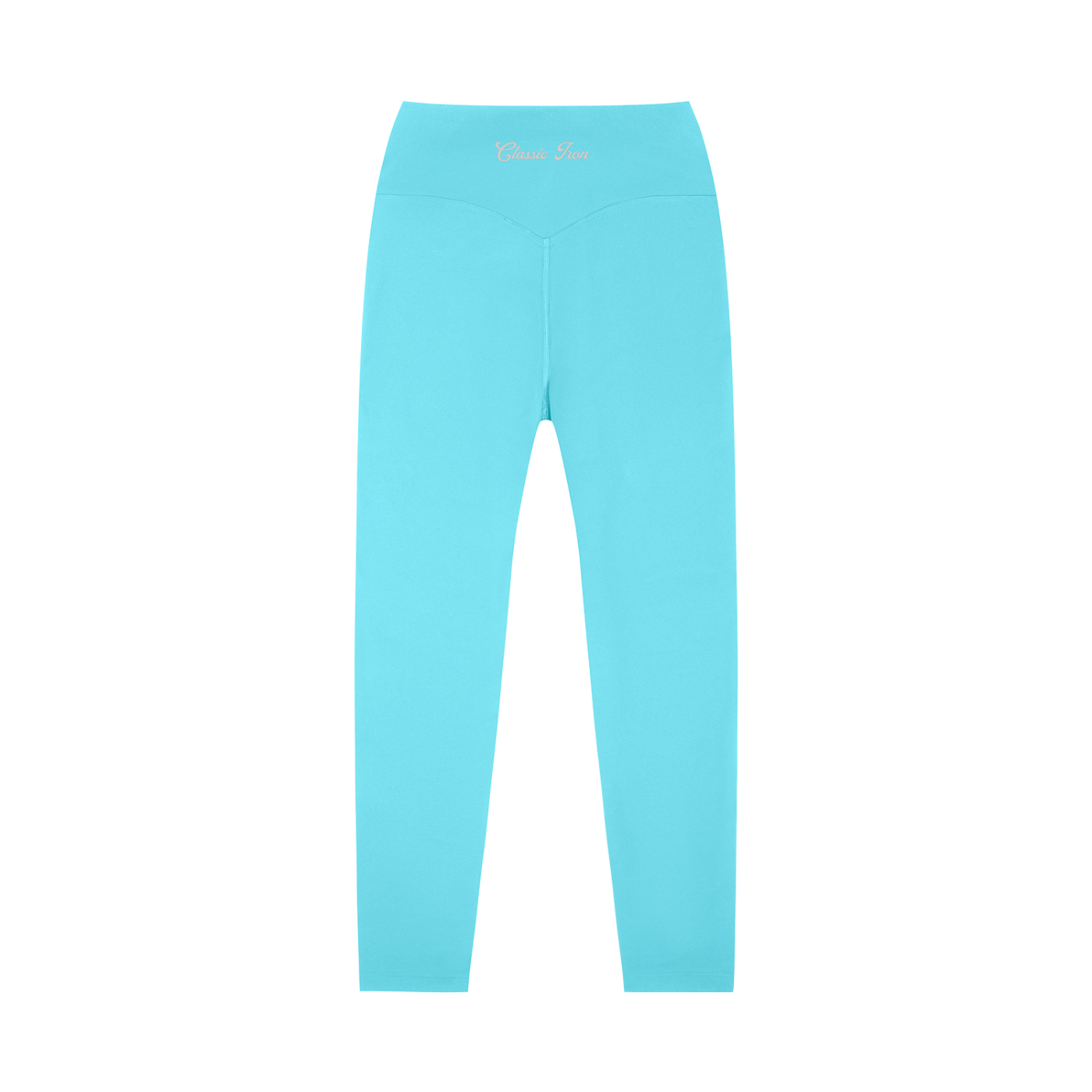 Cursive High-Waisted Yoga Leggings