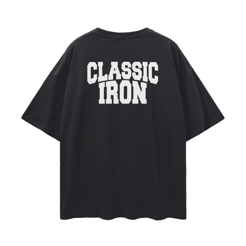 Classic Iron Streetwear Loose Drop Shoulder T-Shirt