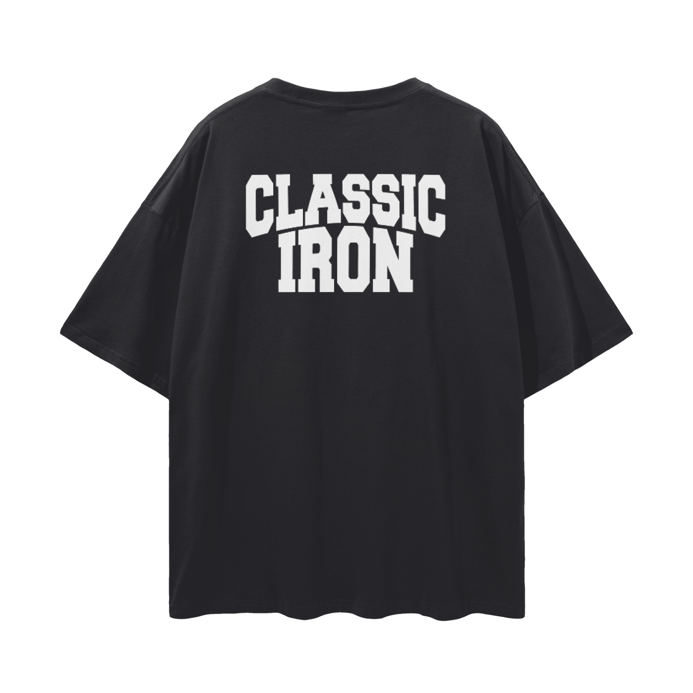 Classic Iron Streetwear Loose Drop Shoulder T-Shirt