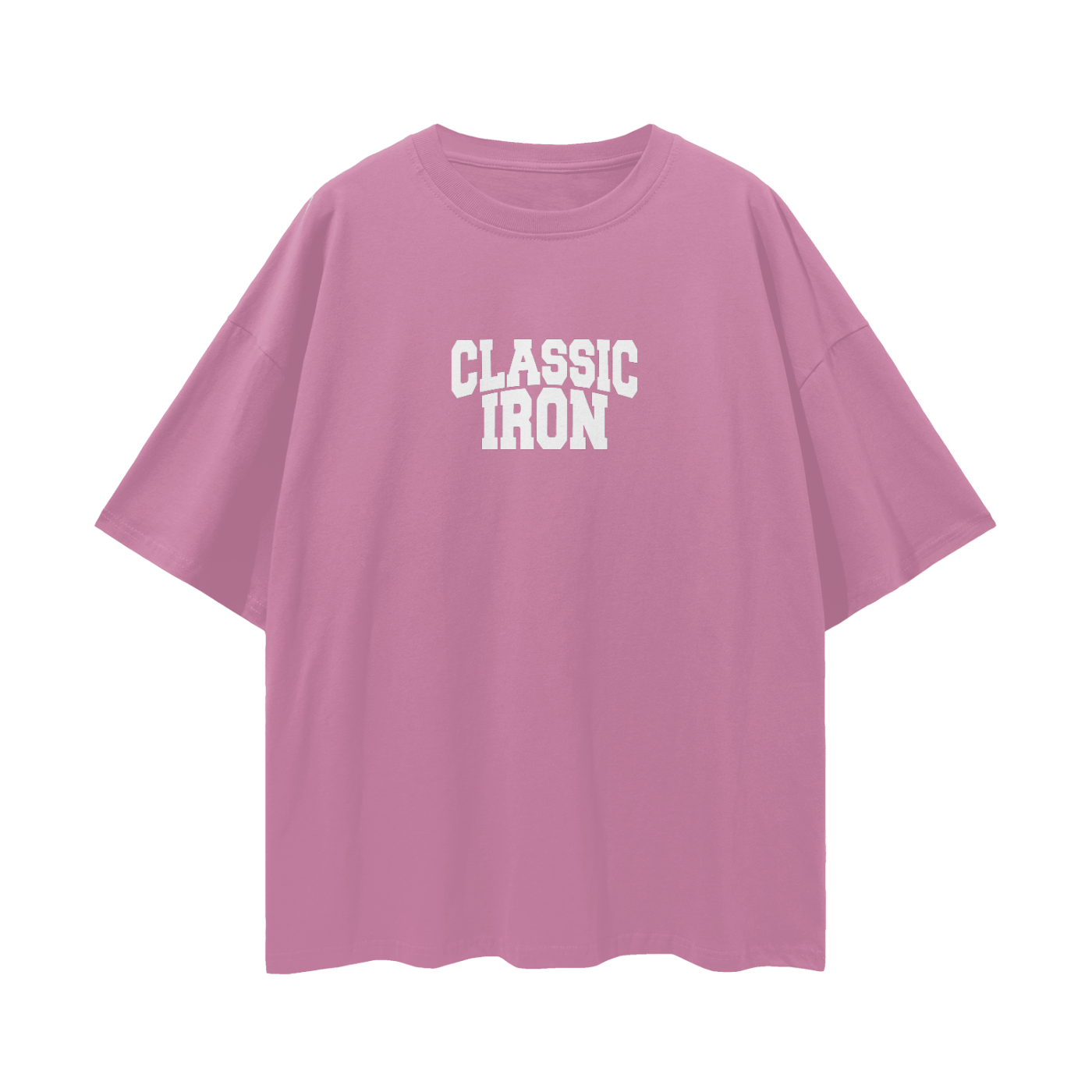 Classic Iron Streetwear Loose Drop Shoulder T-Shirt