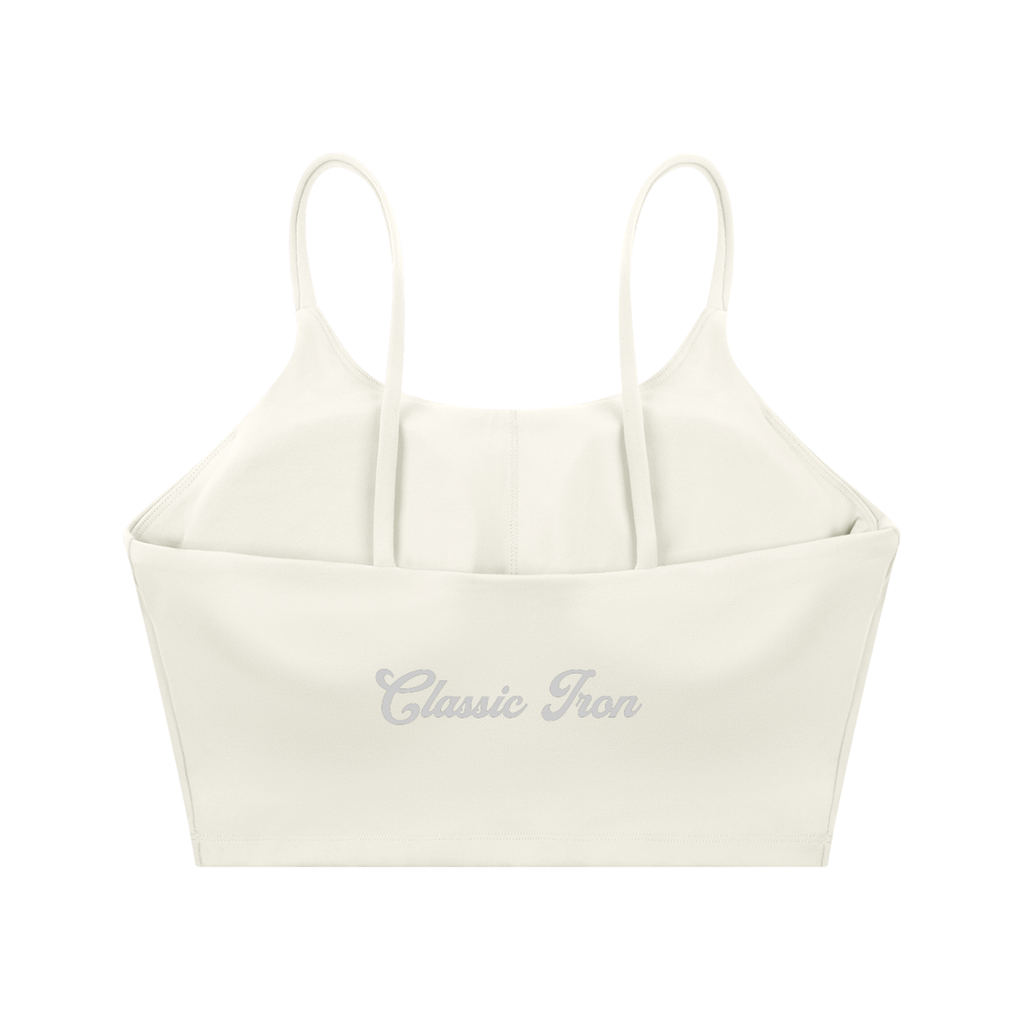 Cursive Spaghetti Strap Yoga Sports Bra