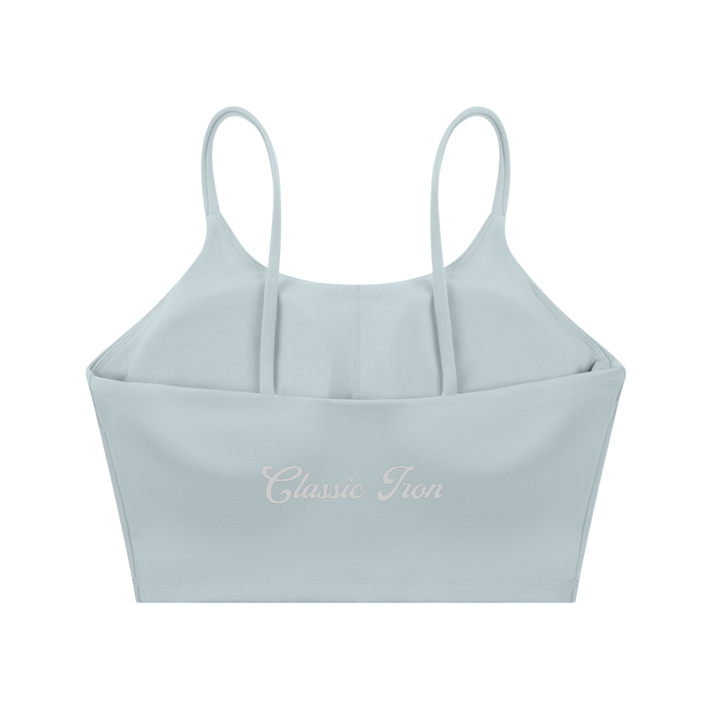 Cursive Spaghetti Strap Yoga Sports Bra