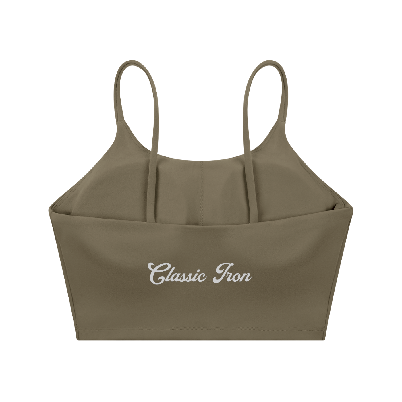 Cursive Spaghetti Strap Yoga Sports Bra