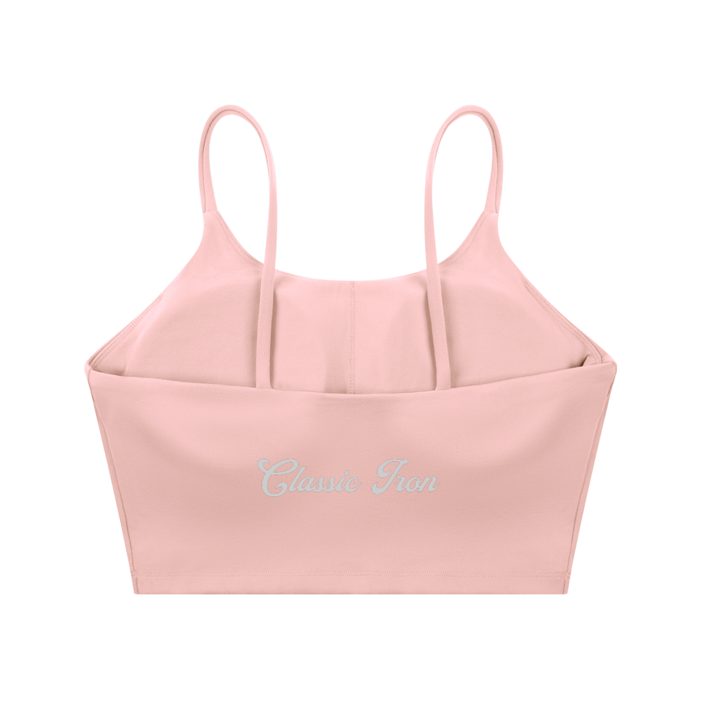 Cursive Spaghetti Strap Yoga Sports Bra