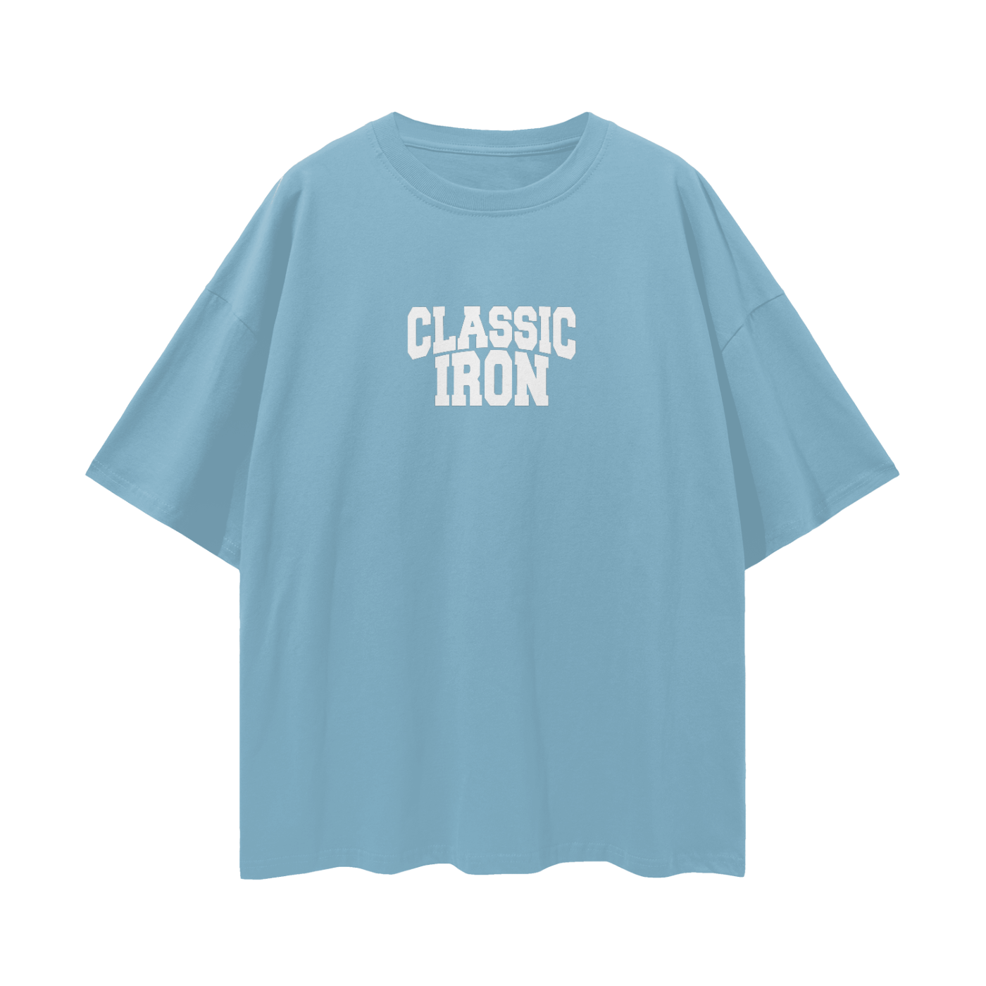 Classic Iron Streetwear Loose Drop Shoulder T-Shirt