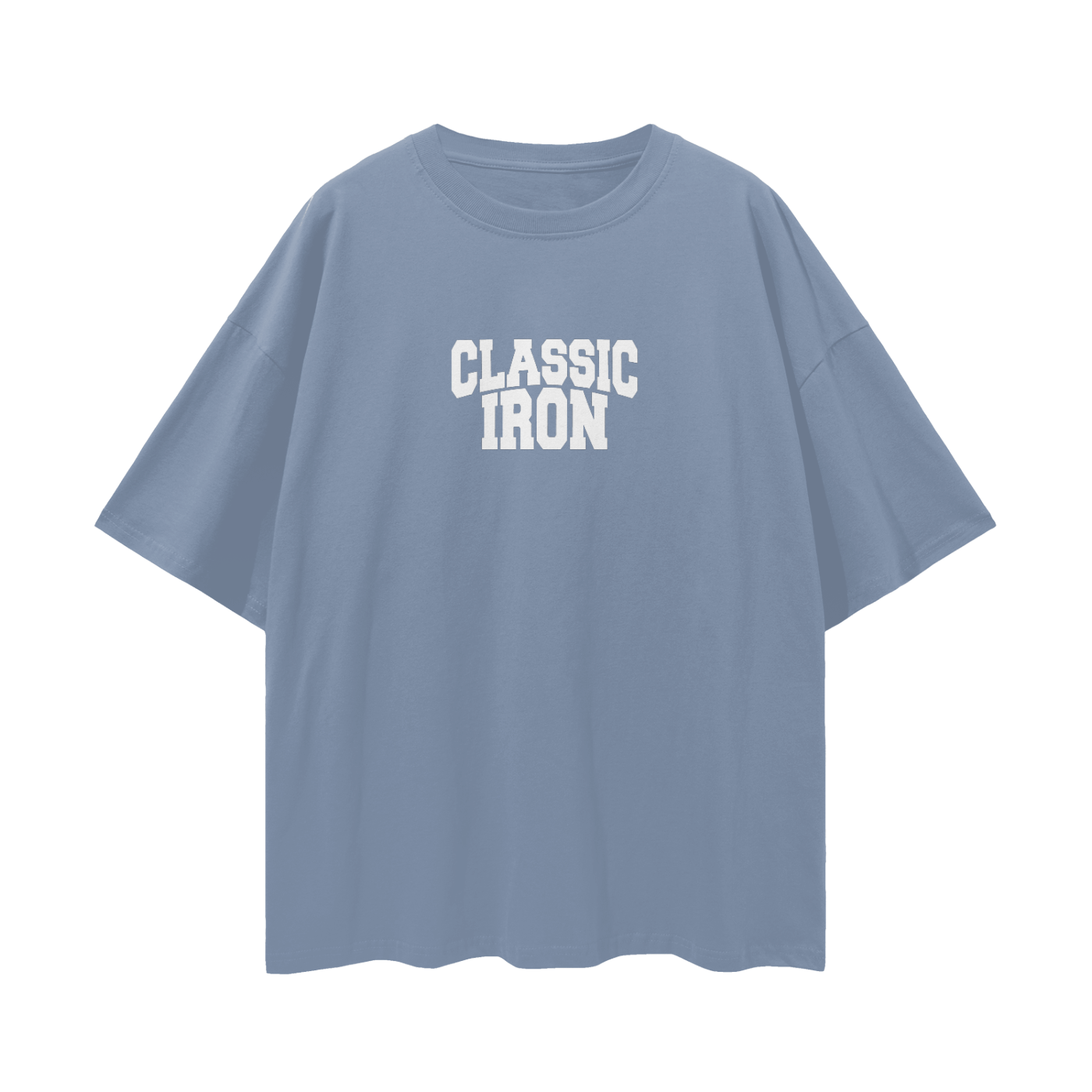 Classic Iron Streetwear Loose Drop Shoulder T-Shirt